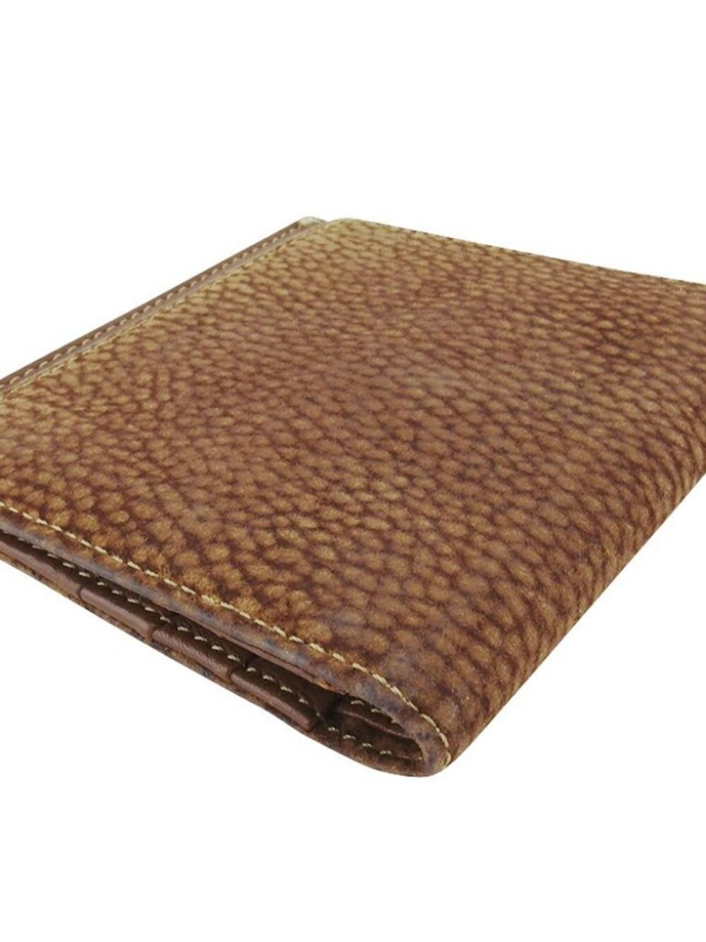 BORBONESE Bifold Wallet Brown gold Women 91253 Authentic secondhand